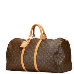 ルイ ヴィトン モノグラム キーポル55 ボストンバッグ トラベルバッグ 旅行用バッグ M41424 ブラウン PVC レザー レディース LOUIS VUITTON 【中古】