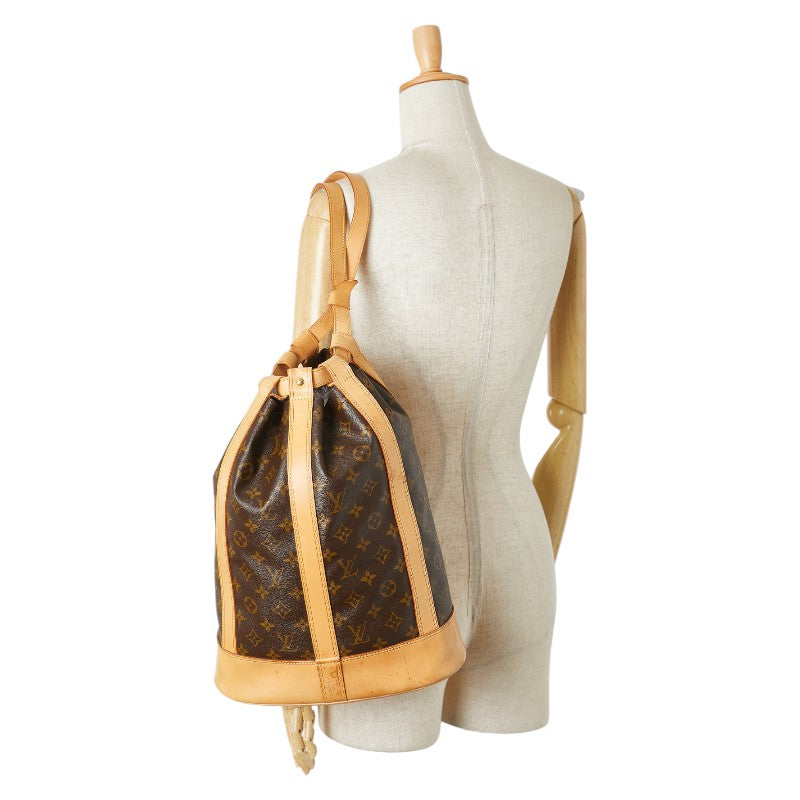ルイ ヴィトン モノグラム ランドネPM ショルダーバッグ ボディバッグ M42243 ブラウン PVC レザー レディース LOUIS VUITTON 【中古】