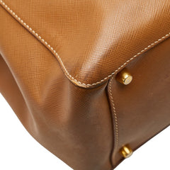 プラダ サフィアーノ ガレリア ラージ ハンドバッグ BN1295 ブラウン キャメル レザー レディース PRADA 【中古】