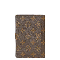 ルイ ヴィトン モノグラム アジェンダPM 手帳カバー R20005 ブラウン PVC レザー レディース LOUIS VUITTON 【中古】