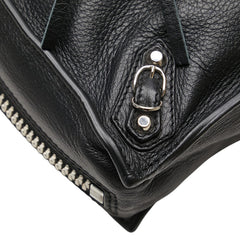 バレンシアガ ペーパー ジップ アラウンド クラッチバッグ ブラック レザー レディース BALENCIAGA 【中古】