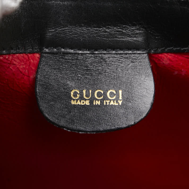 グッチ バンブー ハンドバッグ ショルダーバッグ 2WAY 000 406 0175 ブラック レザー レディース GUCCI 【中古】