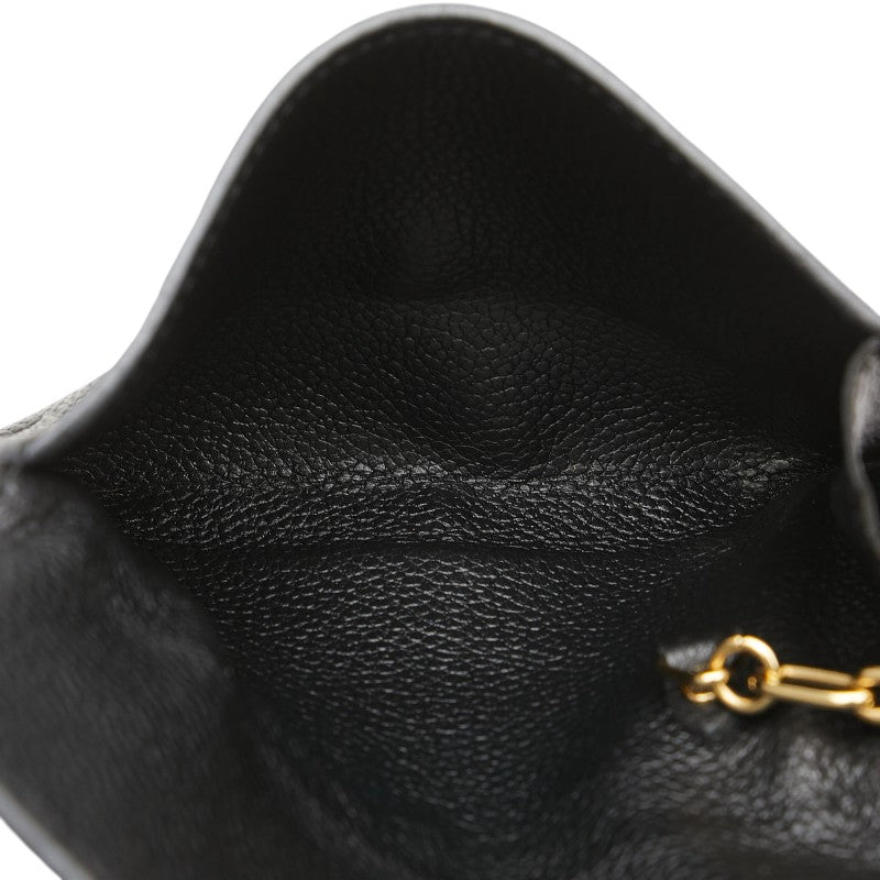 ルイ ヴィトン モノグラム アンプラント ポシェット クレ コインケース M60633 ブラック レザー レディース LOUIS VUITTON 【中古】
