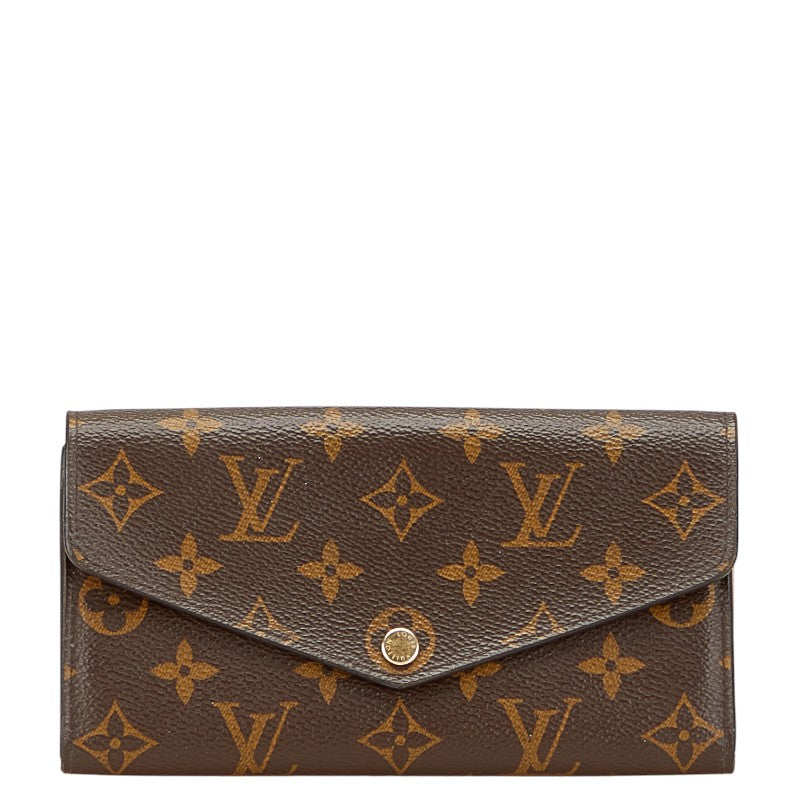 ルイ ヴィトン モノグラム ポルトフォイユ サラ 長財布 M62235 ローズ バレリーヌ ブラウン PVC レディース LOUIS VUITTON 【中古】