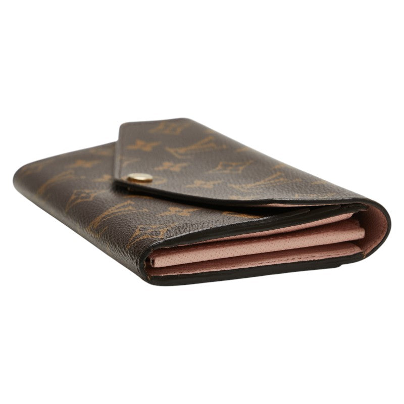 ルイ ヴィトン モノグラム ポルトフォイユ サラ 長財布 M62235 ローズ バレリーヌ ブラウン PVC レディース LOUIS VUITTON 【中古】