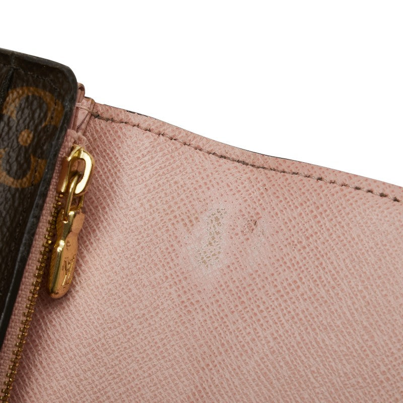 ルイ ヴィトン モノグラム ポルトフォイユ サラ 長財布 M62235 ローズ バレリーヌ ブラウン PVC レディース LOUIS VUITTON 【中古】