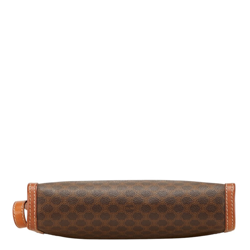 セリーヌ マカダム クラッチバッグ セカンドバッグ ブラウン PVC レザー レディース CELINE 【中古】