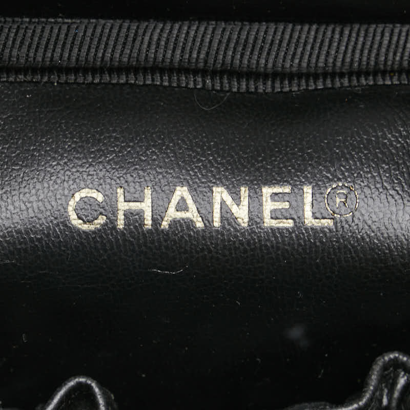 シャネル ココマーク バニティバッグ 化粧ポーチ ブラック キャビアスキン レディース CHANEL 【中古】