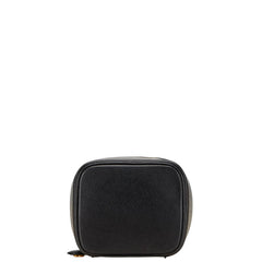 シャネル ココマーク バニティバッグ 化粧ポーチ ブラック キャビアスキン レディース CHANEL 【中古】