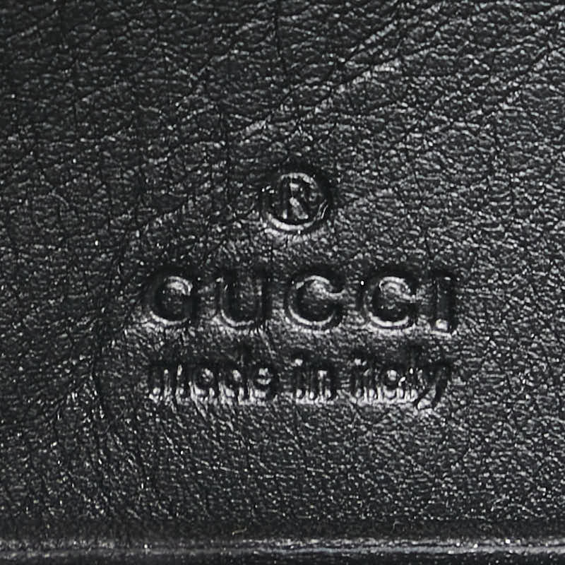 グッチ GGマーモント ハート キルティング ラウンドファスナー 長財布 443123 ホワイト ブラック レザー レディース GUCCI 【中古】