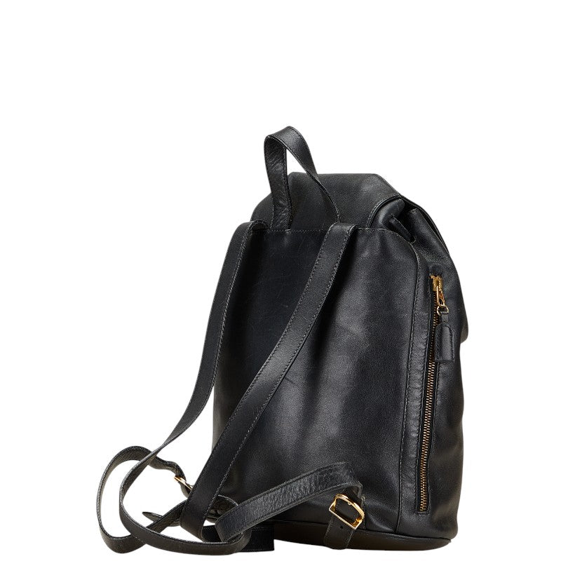 サルヴァトーレフェラガモ ガンチーニ リュック バックパック BV-216148 ブラック レザー レディース Salvatore Ferragamo 【中古】