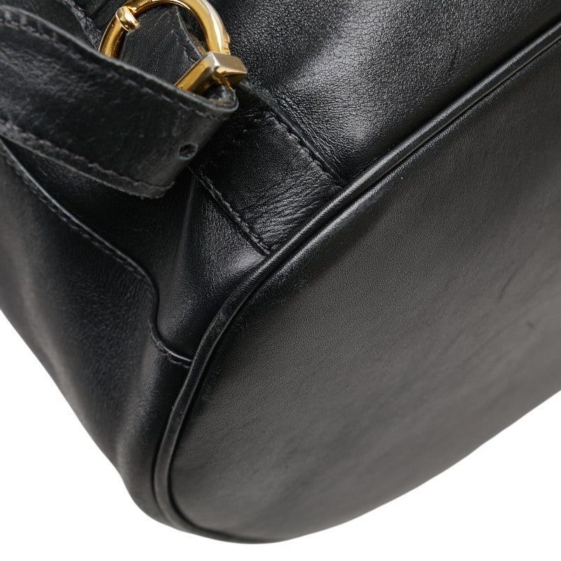 サルヴァトーレフェラガモ ガンチーニ リュック バックパック BV-216148 ブラック レザー レディース Salvatore Ferragamo 【中古】