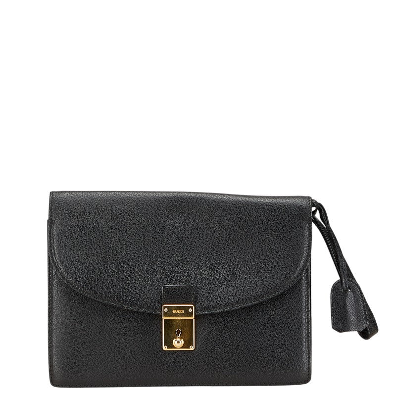 グッチ セカンドバッグ 018 122 1940 ブラック レザー レディース GUCCI 【中古】
