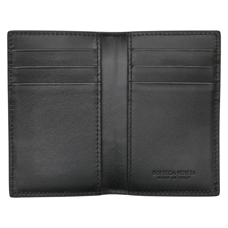 ボッテガヴェネタ マキシイントレチャート カセット カードケース パスケース ブラック レザー レディース BOTTEGAVENETA 【中古】