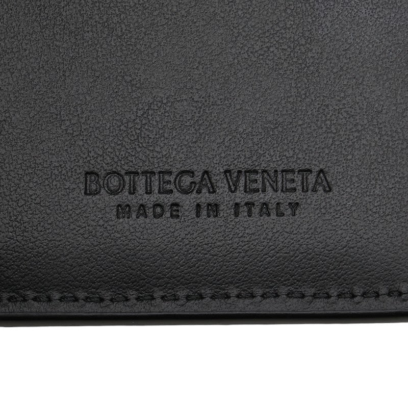 ボッテガヴェネタ マキシイントレチャート カセット カードケース パスケース ブラック レザー レディース BOTTEGAVENETA 【中古】