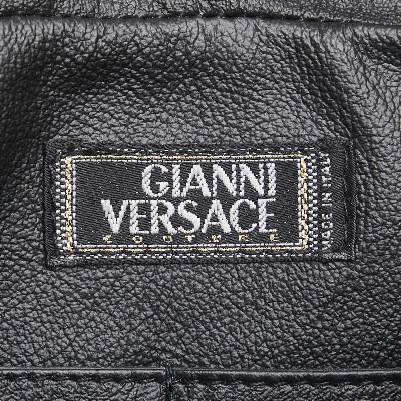 ヴェルサーチェ メデューサ クラッチバッグ セカンドバッグ ブラック レザー レディース VERSACE 【中古】