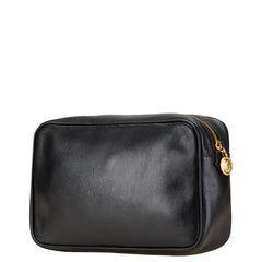 ヴェルサーチェ メデューサ クラッチバッグ セカンドバッグ ブラック レザー レディース VERSACE 【中古】