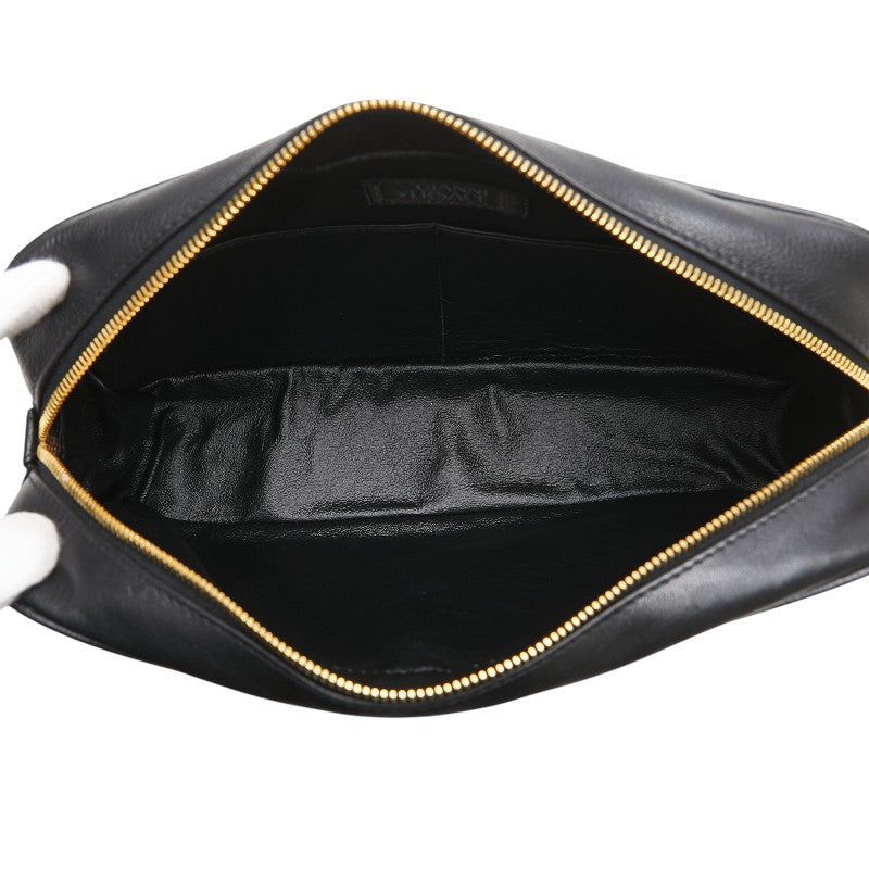 ヴェルサーチェ メデューサ クラッチバッグ セカンドバッグ ブラック レザー レディース VERSACE 【中古】
