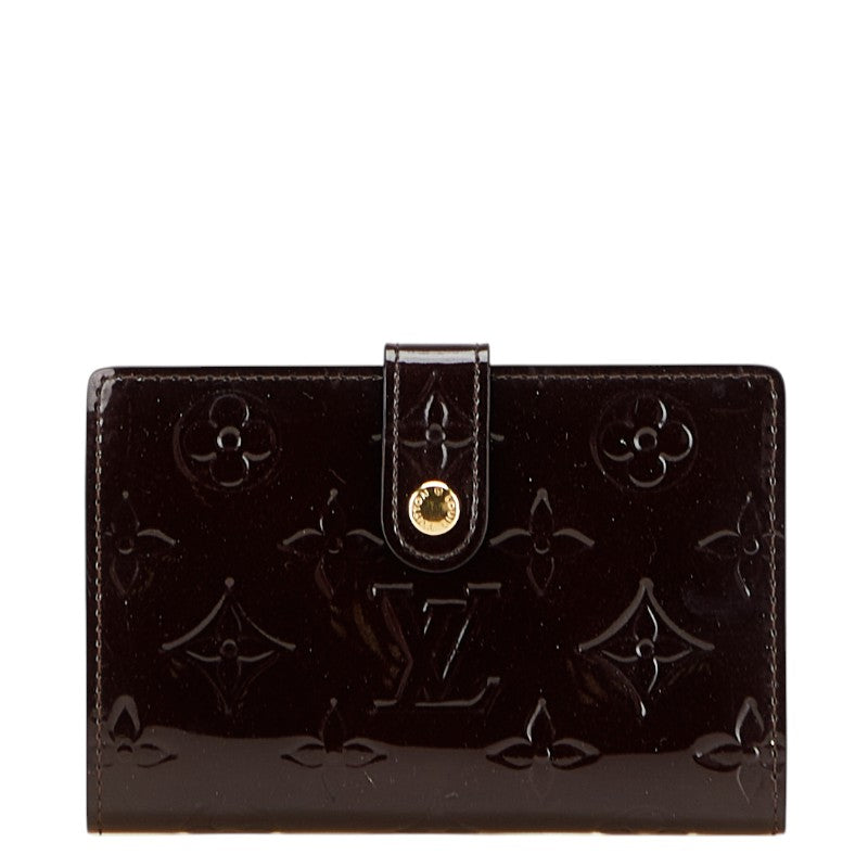 ルイ ヴィトン モノグラム ヴェルニ ポルトフォイユ ヴィエノワ 二つ折り財布 M93521 アマラント パープル パテントレザー レディース LOUIS VUITTON 【中古】