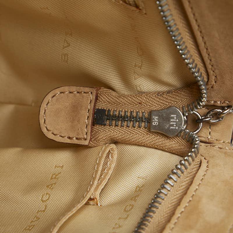ブルガリ デコルテバッグ ショルダーバッグ 2WAY ベージュ スエード レディース BVLGARI 【中古】