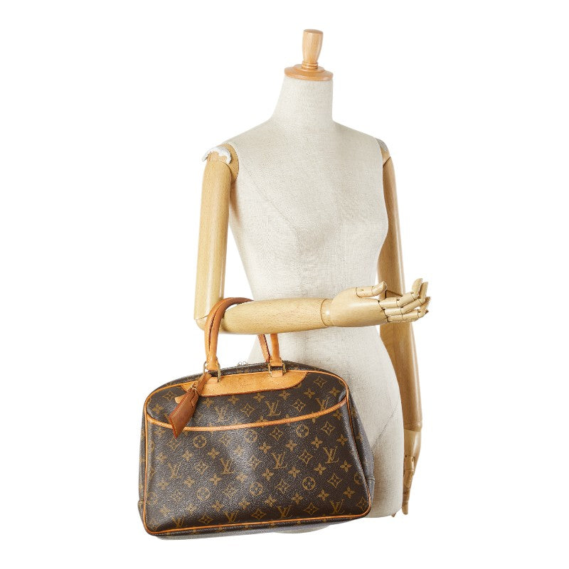 ルイ ヴィトン モノグラム ドーヴィル ハンドバッグ M47270 ブラウン PVC レザー レディース LOUIS VUITTON 【中古】