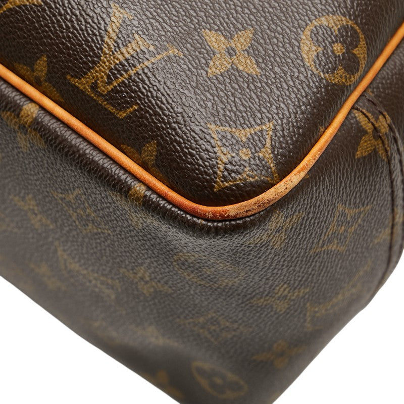 ルイ ヴィトン モノグラム ドーヴィル ハンドバッグ M47270 ブラウン PVC レザー レディース LOUIS VUITTON 【中古】
