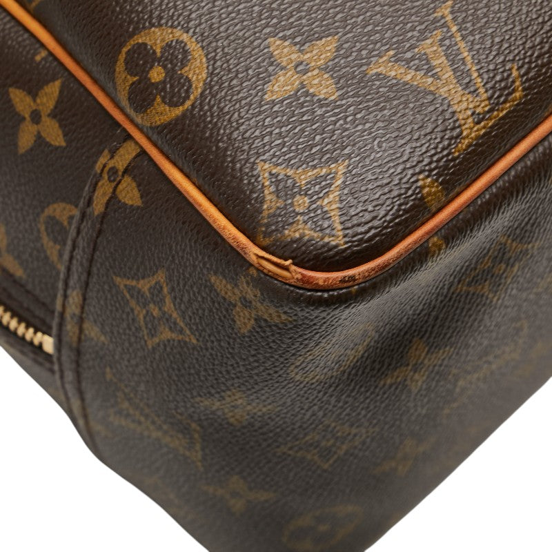 ルイ ヴィトン モノグラム ドーヴィル ハンドバッグ M47270 ブラウン PVC レザー レディース LOUIS VUITTON 【中古】