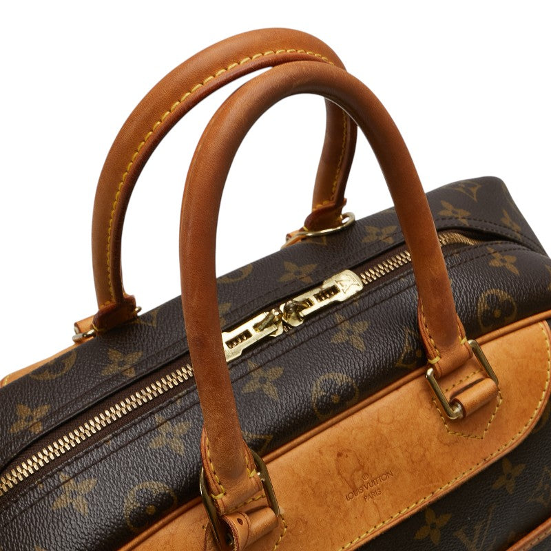 ルイ ヴィトン モノグラム ドーヴィル ハンドバッグ M47270 ブラウン PVC レザー レディース LOUIS VUITTON 【中古】