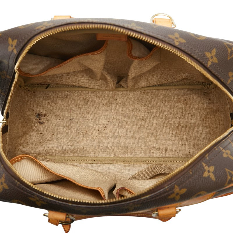 ルイ ヴィトン モノグラム ドーヴィル ハンドバッグ M47270 ブラウン PVC レザー レディース LOUIS VUITTON 【中古】