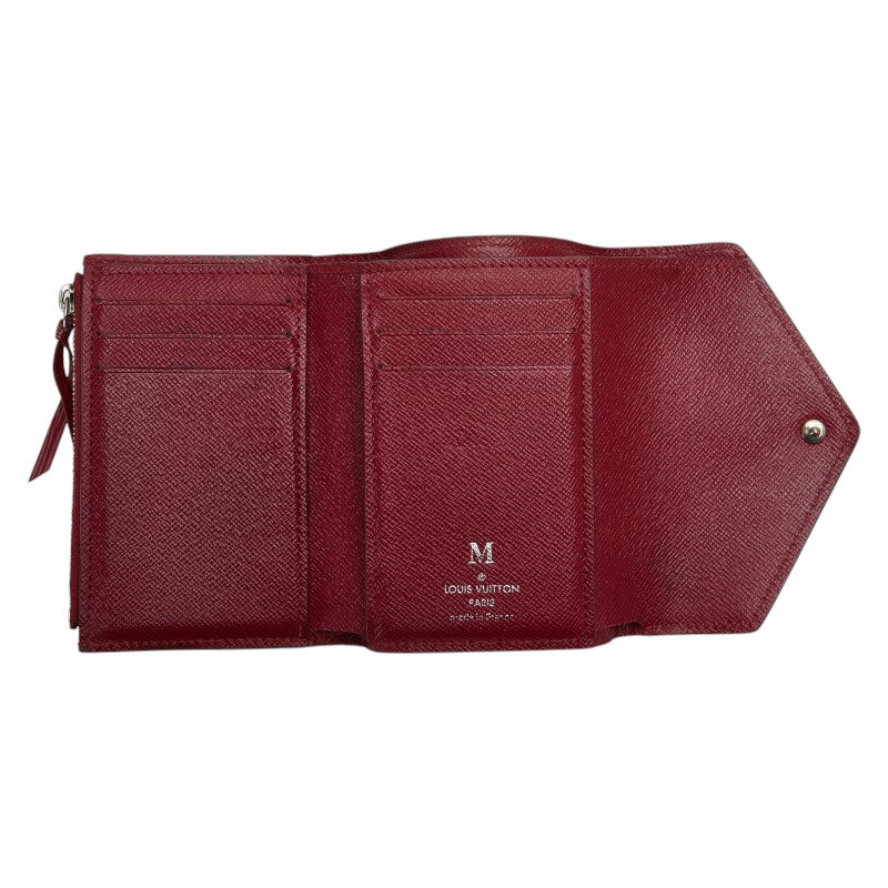 ルイ ヴィトン エピ ポルトフォイユ ヴィクトリーヌ 長財布 M62171 フューシャ レッド レザー レディース LOUIS VUITTON 【中古】