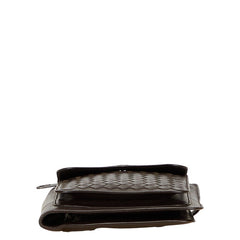 ボッテガヴェネタ イントレチャート トラベルケース セカンドバッグ ブラウン レザー レディース BOTTEGAVENETA 【中古】