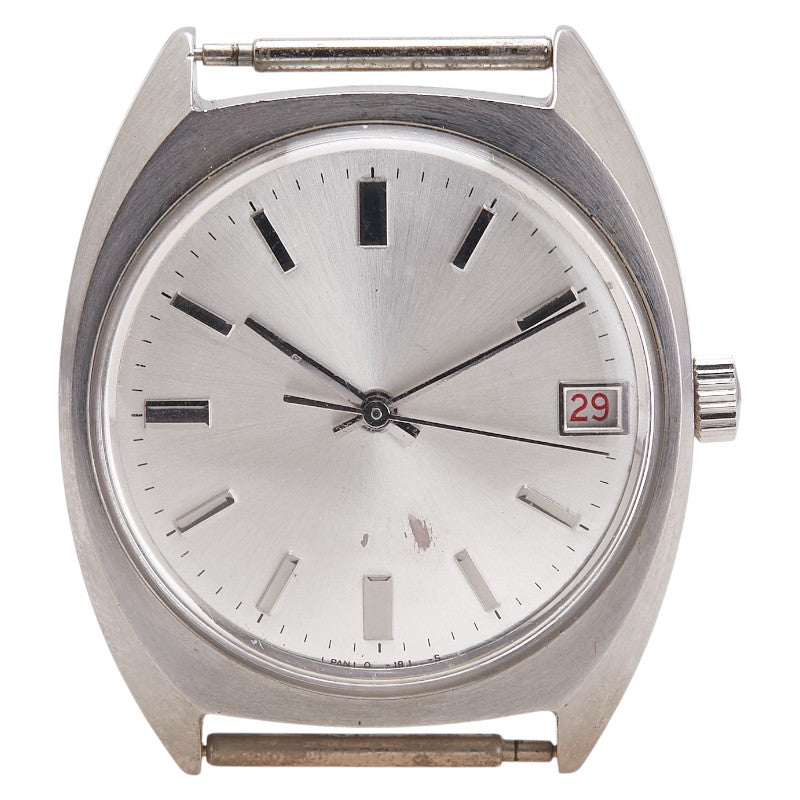 シチズン ホーマーデイト 腕時計 4-182464TA 手巻き シルバー文字盤 ステンレススチール レディース CITIZEN 【中古】