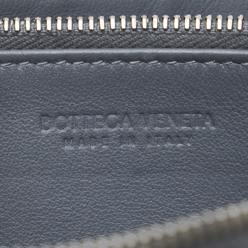 ボッテガヴェネタ イントレチャート 長財布 グレー レザー レディース BOTTEGAVENETA 【中古】