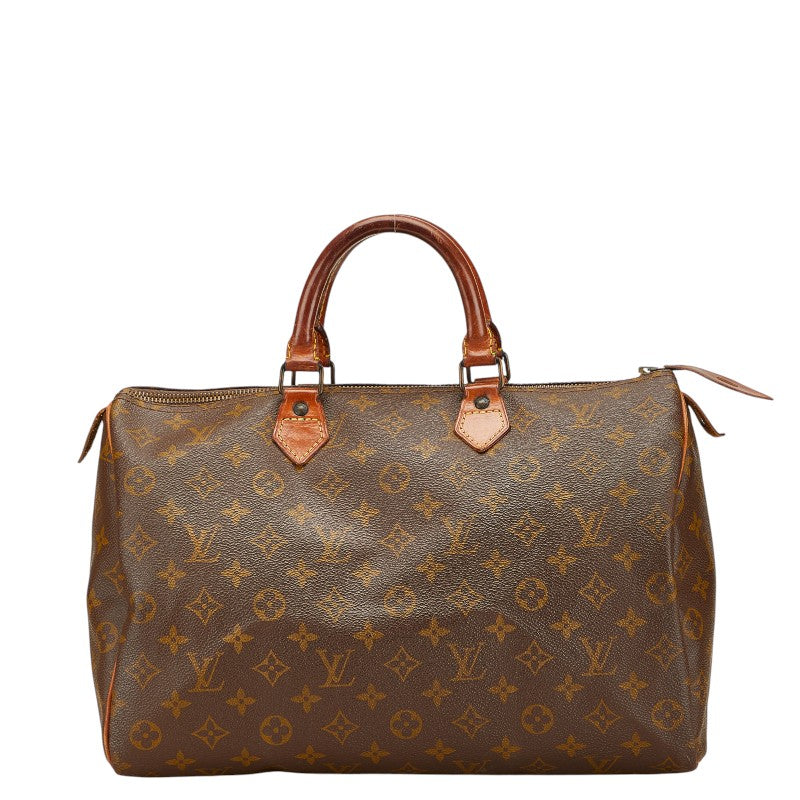 ルイ ヴィトン モノグラム スピーディ35 ハンドバッグ ボストンバッグ M41524 ブラウン PVC レザー レディース LOUIS VUITTON 【中古】