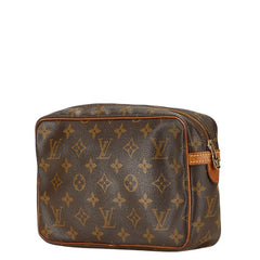 ルイ ヴィトン モノグラム コンピエーニュ23 セカンドバッグ M51847 ブラウン PVC レザー レディース LOUIS VUITTON 【中古】