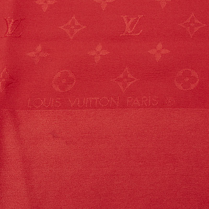ルイ ヴィトン モノグラム カレ モナコ スカーフ M72346 レッド シルク レディース LOUIS VUITTON 【中古】