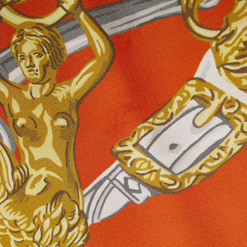 エルメス マキシツイリー BRIDES de GALA par スカーフ オレンジ マルチカラー シルク レディース HERMES 【中古】