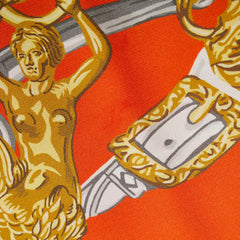 エルメス マキシツイリー BRIDES de GALA par スカーフ オレンジ マルチカラー シルク レディース HERMES 【中古】