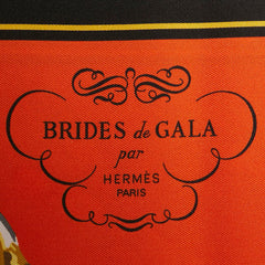 エルメス マキシツイリー BRIDES de GALA par スカーフ オレンジ マルチカラー シルク レディース HERMES 【中古】