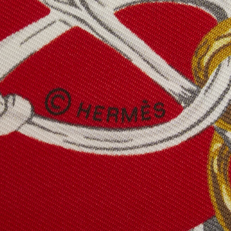 エルメス マキシツイリー BRIDES de GALA par スカーフ オレンジ マルチカラー シルク レディース HERMES 【中古】