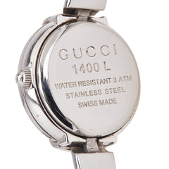 グッチ バングルウォッチ 1400L クオーツ ブラック文字盤 ステンレススチール レディース GUCCI 【中古】