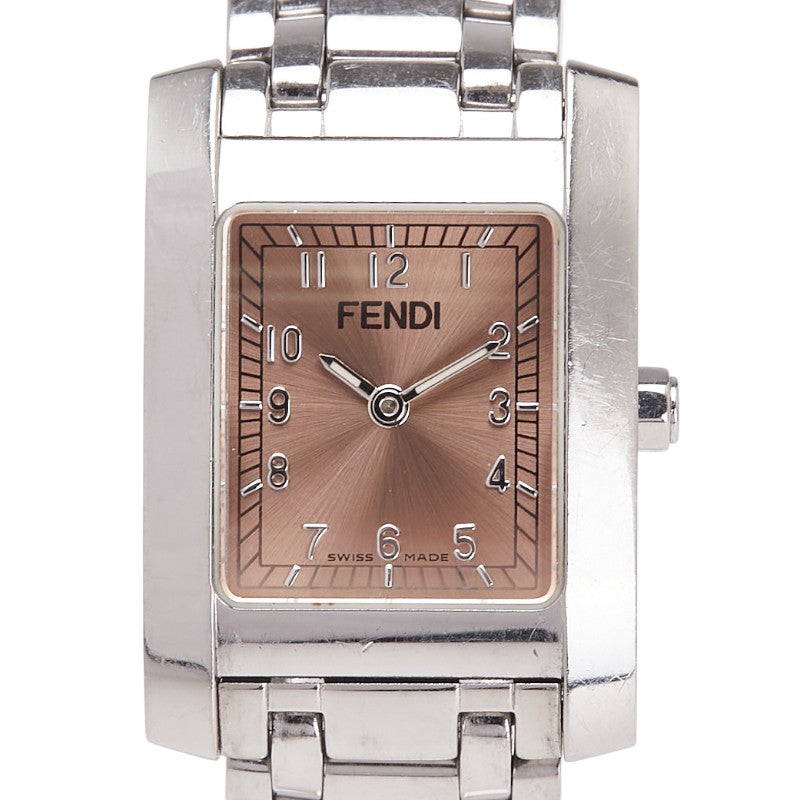 フェンディ オロロジ クラシコ 腕時計 7000L クオーツ ピンク文字盤 ステンレススチール レディース FENDI 【中古】