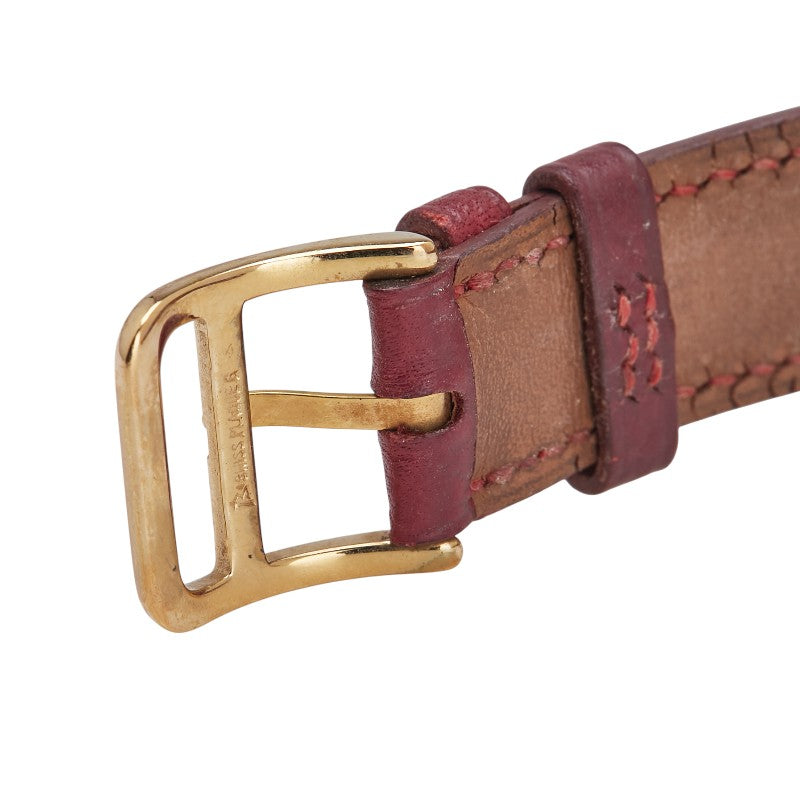 エルメス Hウォッチ 腕時計 HH1.201 クオーツ シルバー文字盤 ステンレススチール レザー レディース HERMES 【中古】