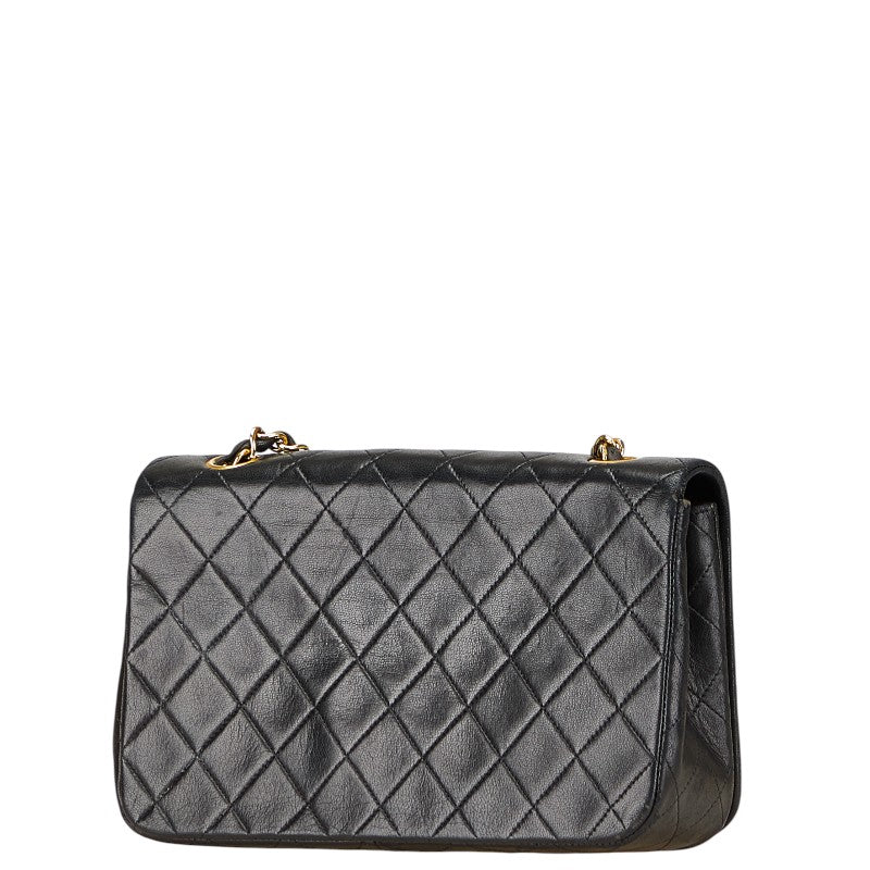 シャネル ココマーク マトラッセ 斜め掛け チェーン ショルダーバッグ ブラック ラムスキン レディース CHANEL 【中古】