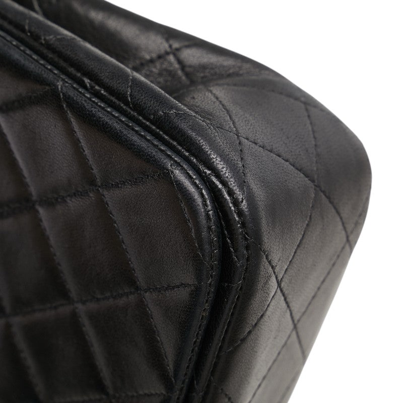 シャネル ココマーク マトラッセ 斜め掛け チェーン ショルダーバッグ ブラック ラムスキン レディース CHANEL 【中古】