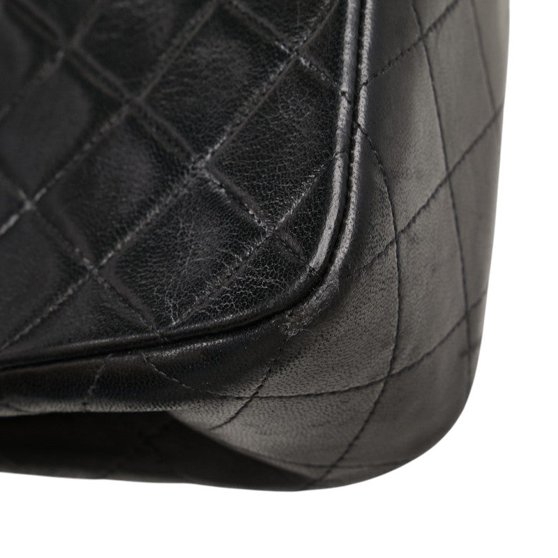 シャネル ココマーク マトラッセ 斜め掛け チェーン ショルダーバッグ ブラック ラムスキン レディース CHANEL 【中古】