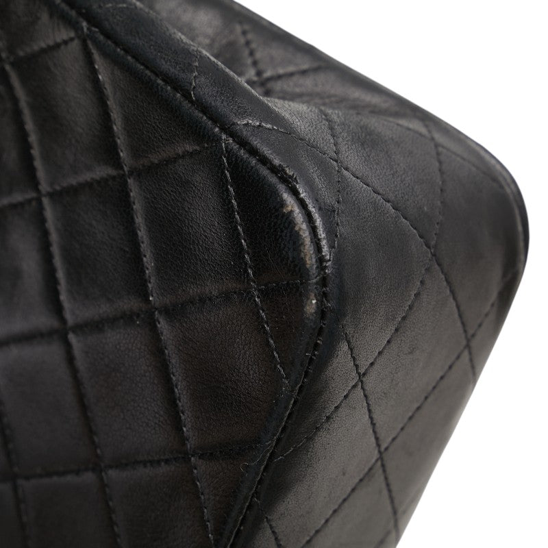 シャネル ココマーク マトラッセ 斜め掛け チェーン ショルダーバッグ ブラック ラムスキン レディース CHANEL 【中古】