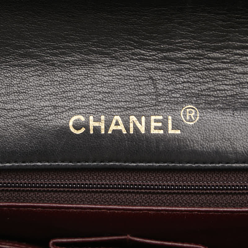 シャネル ココマーク マトラッセ 斜め掛け チェーン ショルダーバッグ ブラック ラムスキン レディース CHANEL 【中古】