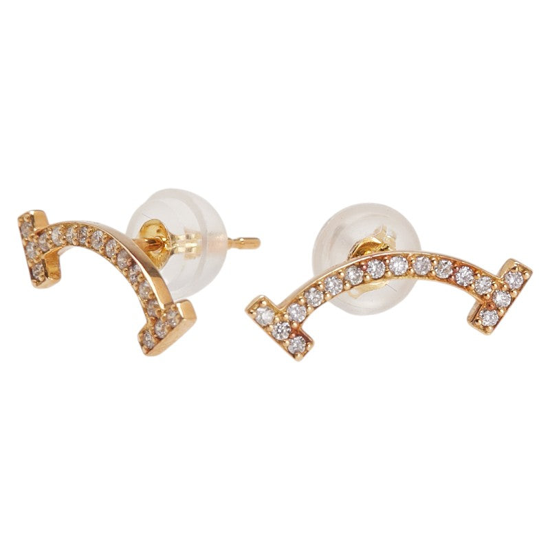 K18YG イエローゴールド ダイヤ0.12ct スタッド ピアス レディース 【中古】