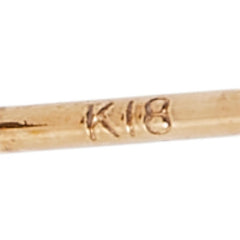 K18YG イエローゴールド ダイヤ0.12ct スタッド ピアス レディース 【中古】